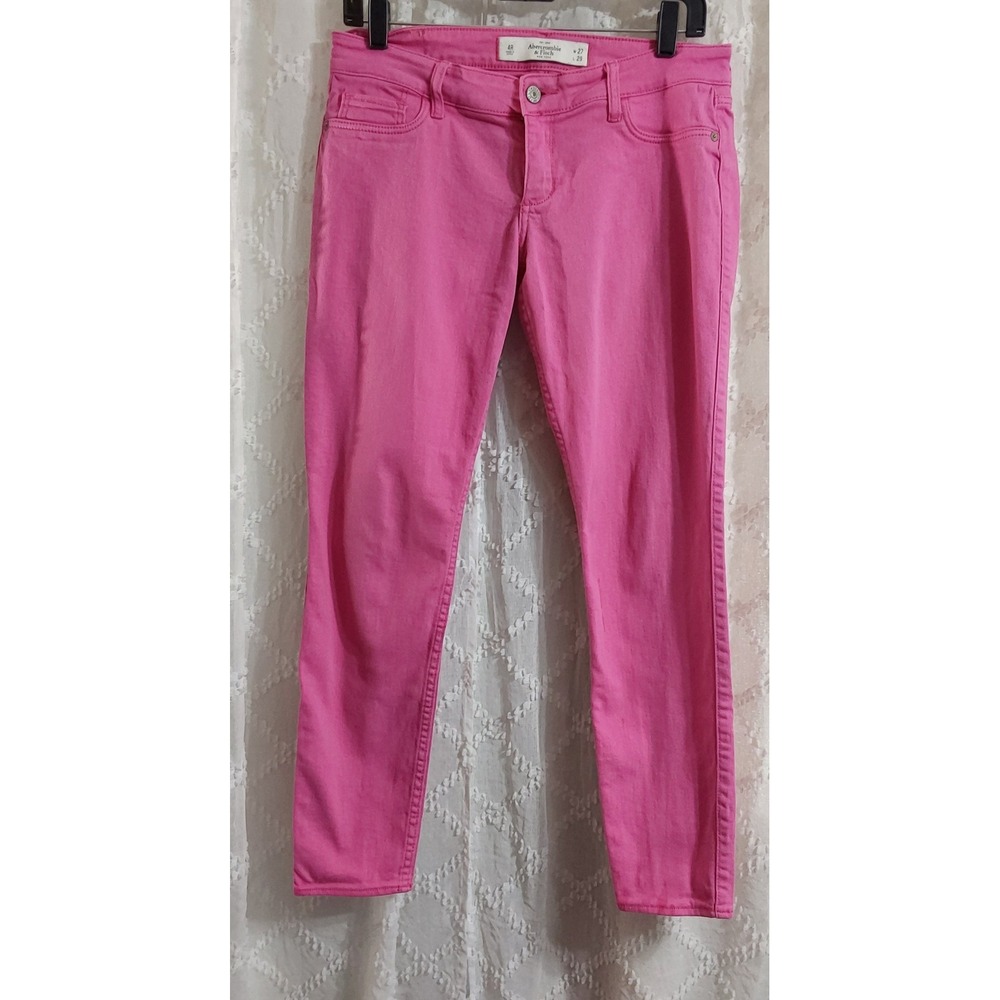 Abercrombie & Fitch Pink Skinny Jeans Womens 4R W27 L29 Denim Pants